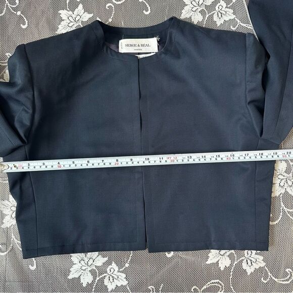 Vintage Givenchy Cropped Open Front Blazer - Picture 9 of 13